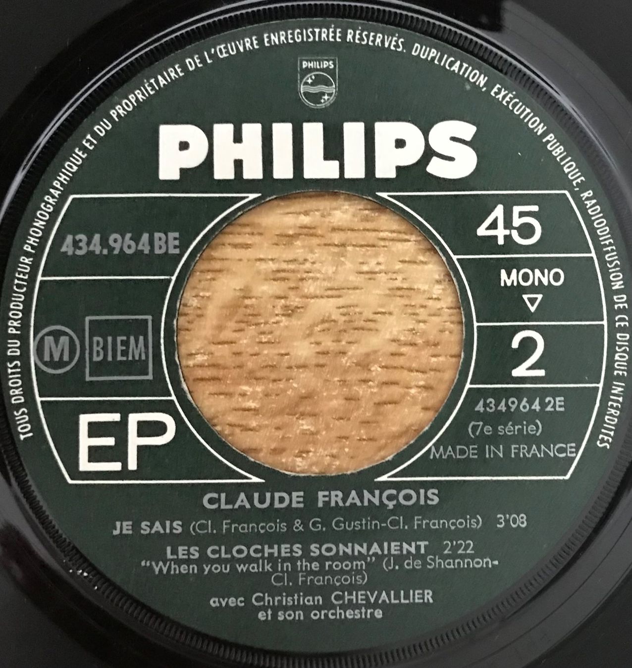 Vinyles: CLAUDE FRANÇOIS - DONNA DONNA – D'occasion à Bussigny par vinyl-pas-cher 3