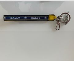 Bally schlüsselanhänger Schwarz Lederetikett mit Logodetail