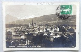 Genève - Vue générale et le Mt-Blanc