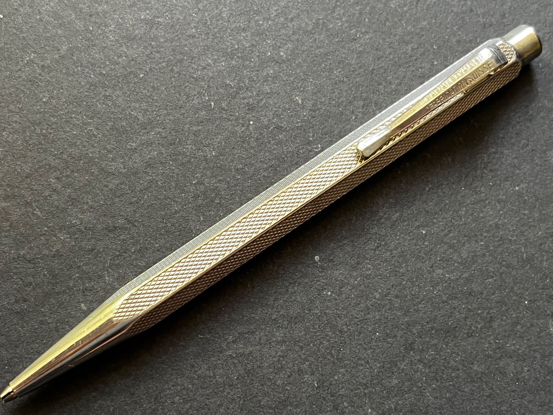 Caran D'Ache Penna & Evidenziatori: Alter Caran d’Ache Ecridor Minenhalter "Gitter" versilbert – Usato da Zürich venduto da FV.vintage