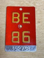40. Geburtstag - Velonummer, Fahrradnummer, Veloschild BE 86