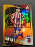 Giuliano Simeone /50 Gold Atletico Topps 25-26