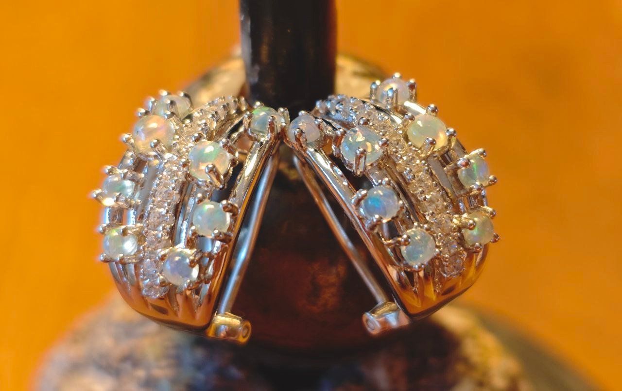 Ringe: ST. SILBER 925° ECHT ÀTHIOPIENOPAL RING MP DURCHMESSER 18 – Neu (gemäss Beschreibung) aus Weiningen ZH von actera 9