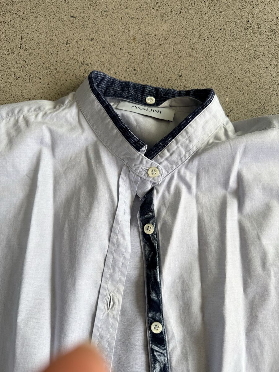 Camicette: Aligni hellblaue Bluse mit Samtbesatz, Gr 42 – Nuovo (secondo la descrizione) da Richterswil venduto da Solemare47Nicole