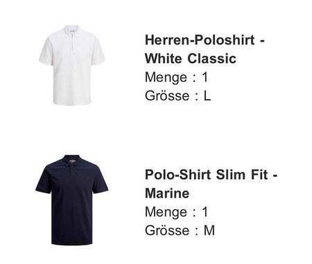 Jack & Jones 2 Polo Shirts white&marine