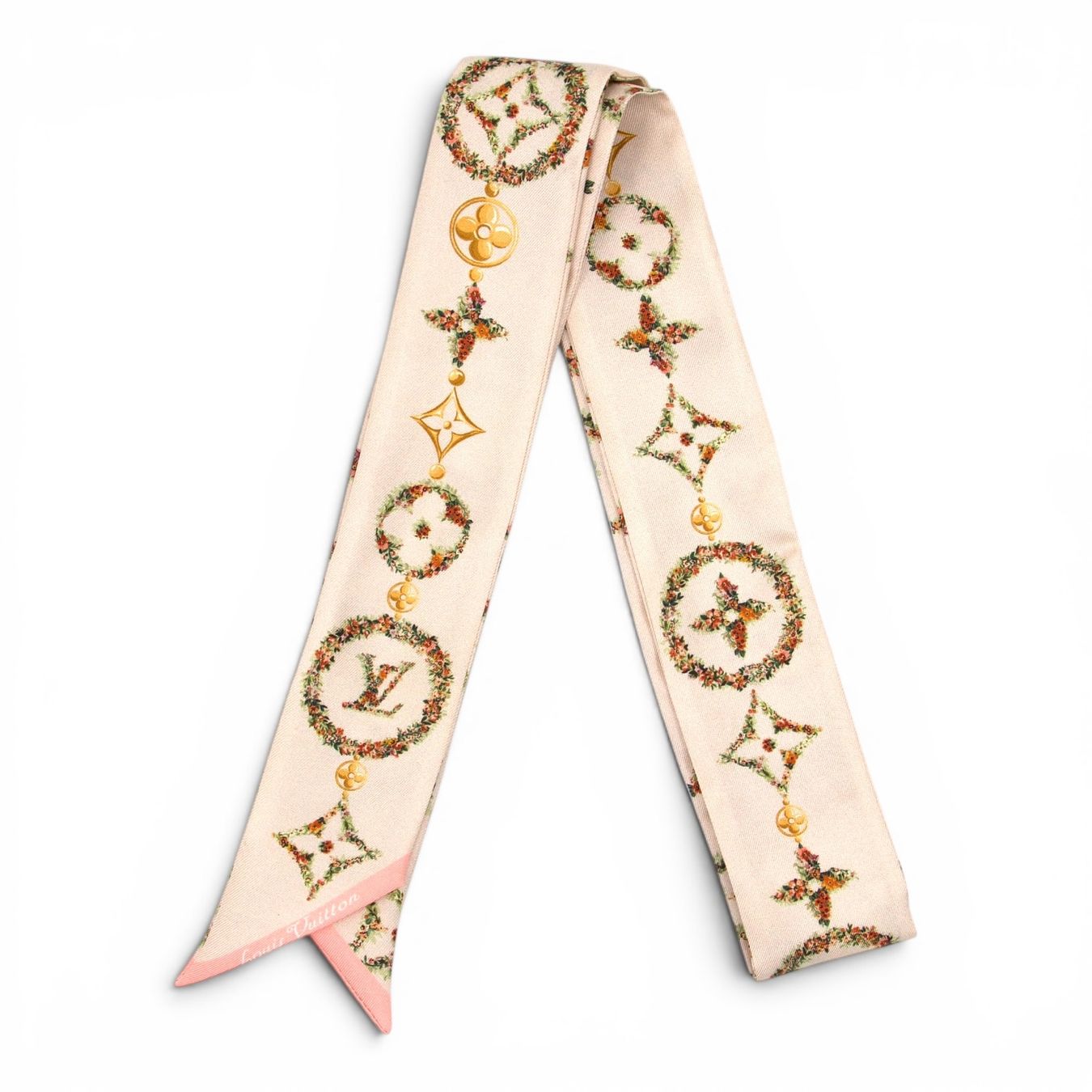 Louis Vuitton Foulard & Sciarpe: Louis Vuitton Monogram Flowers BB Bandeau – Usato da Binningen venduto da Designerlabels 3