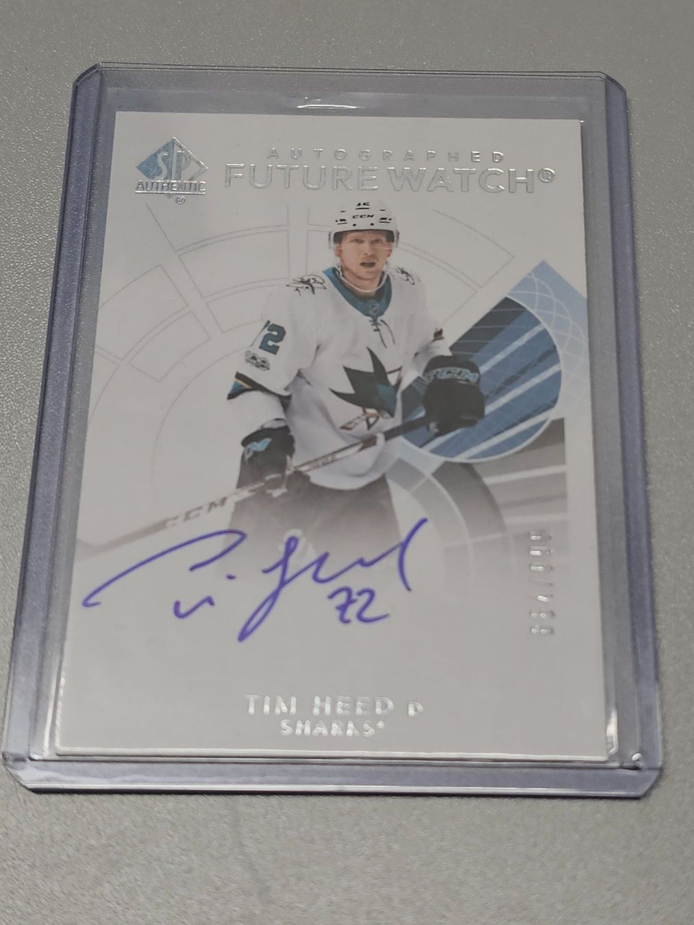 NHL Carte collezionabili: NHL Tim Heed Auto Future watch/999 HCAP, San Jose Sharks – Usato da Arth venduto da Web_air1