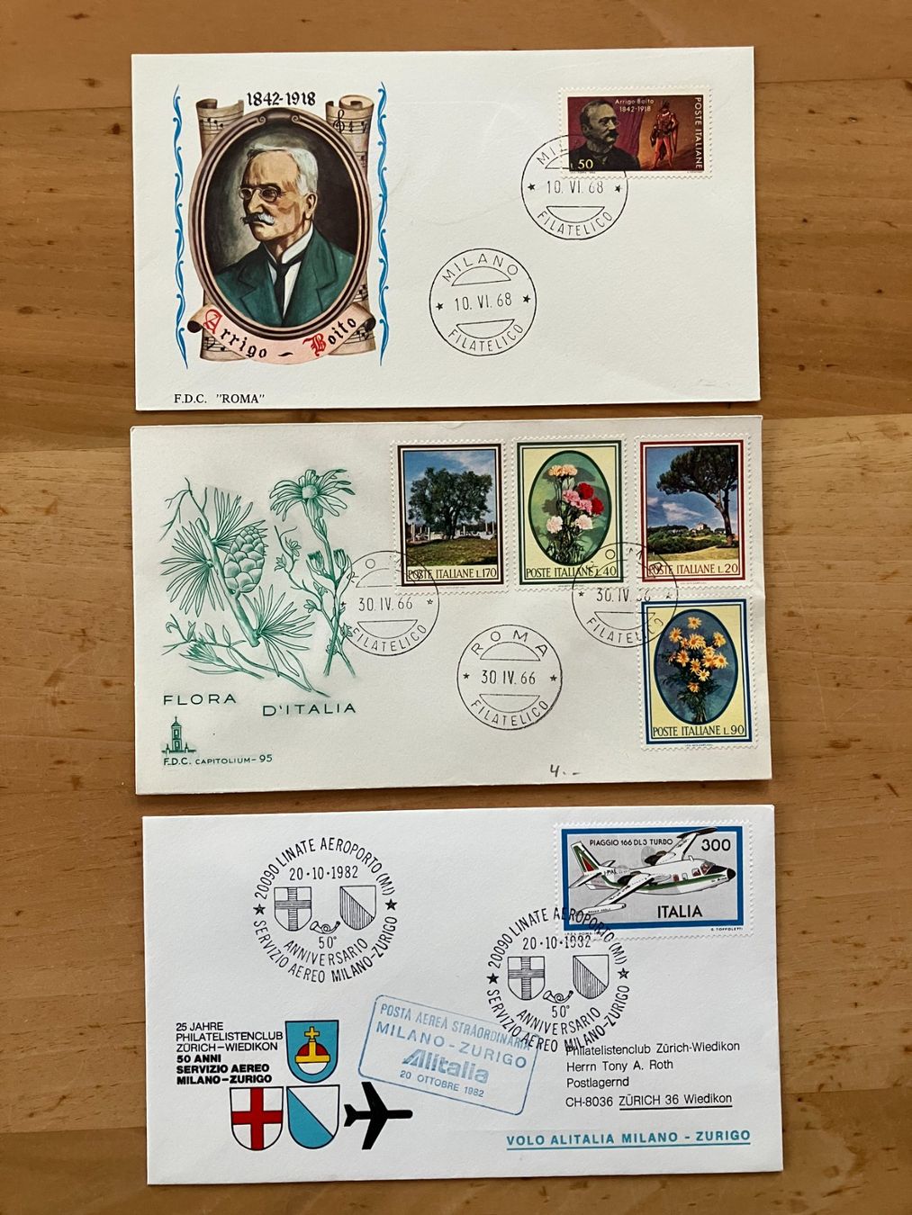 Tutti i francobolli: Italien, 55 Belege, Briefe, alte FDC, Postkarten, Ansichtsk – Usato da Näfels venduto da cff2202 7