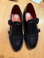 Santoni Anzugsschuhe Leder schwarz Gr 36.5 37 guter Zustand