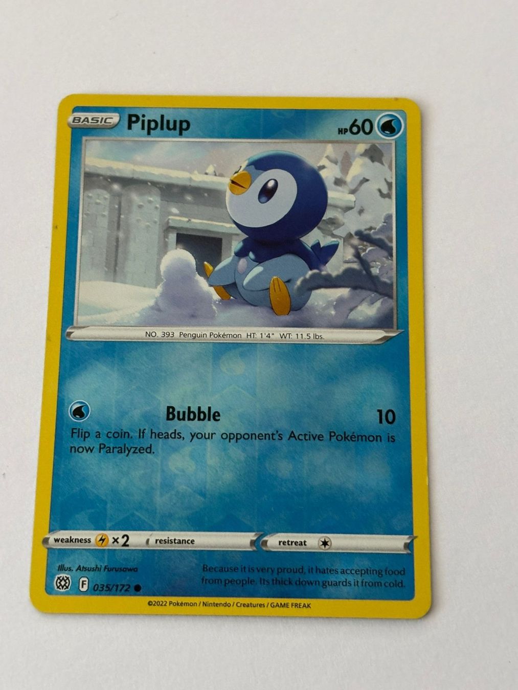 Pokémon Carte collezionabili: Pokemon-Karte Piplup 035/172 – Usato da Herisau venduto da Seyashop1