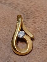 Anhänger Gelbgold 18K (punziert 750) natürlicher Diamant