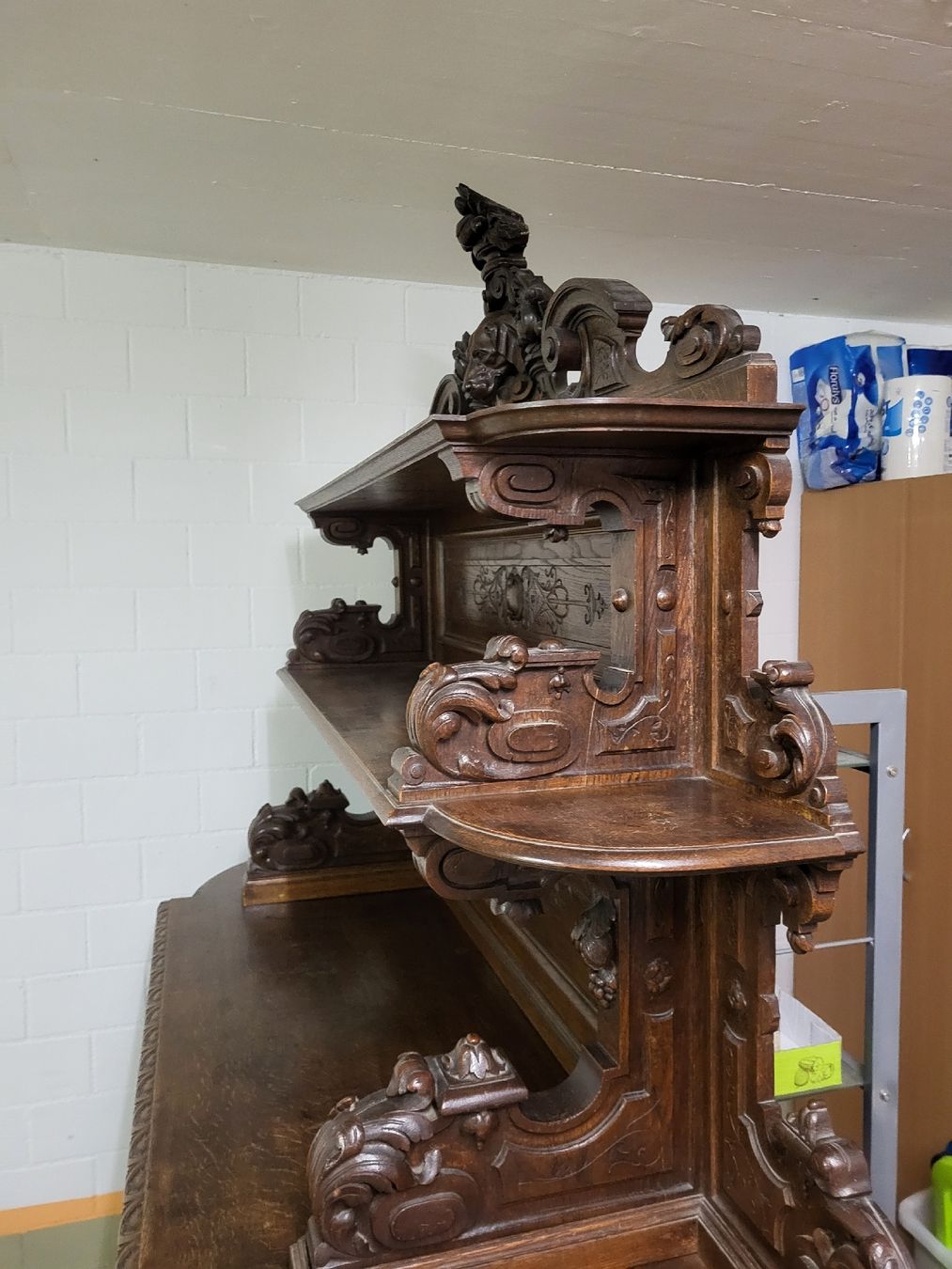 Credenze: Antikes Eichenbuffet Schrank mit Schnitzereien Holz – Usato da Rombach venduto da tine1111 8