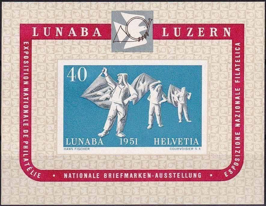 Tutti i francobolli: 1951, LUNABA-Block Nr. W32, postfrisch** und fehlerfrei. – Nuovo (secondo la descrizione) da Aesch BL venduto da toffifee09