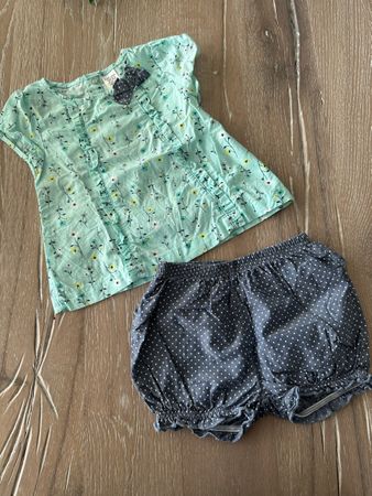 Sommer-Set 2-Teilig Blusli-Top & Shorts Gr. 74-80 Carter‘s