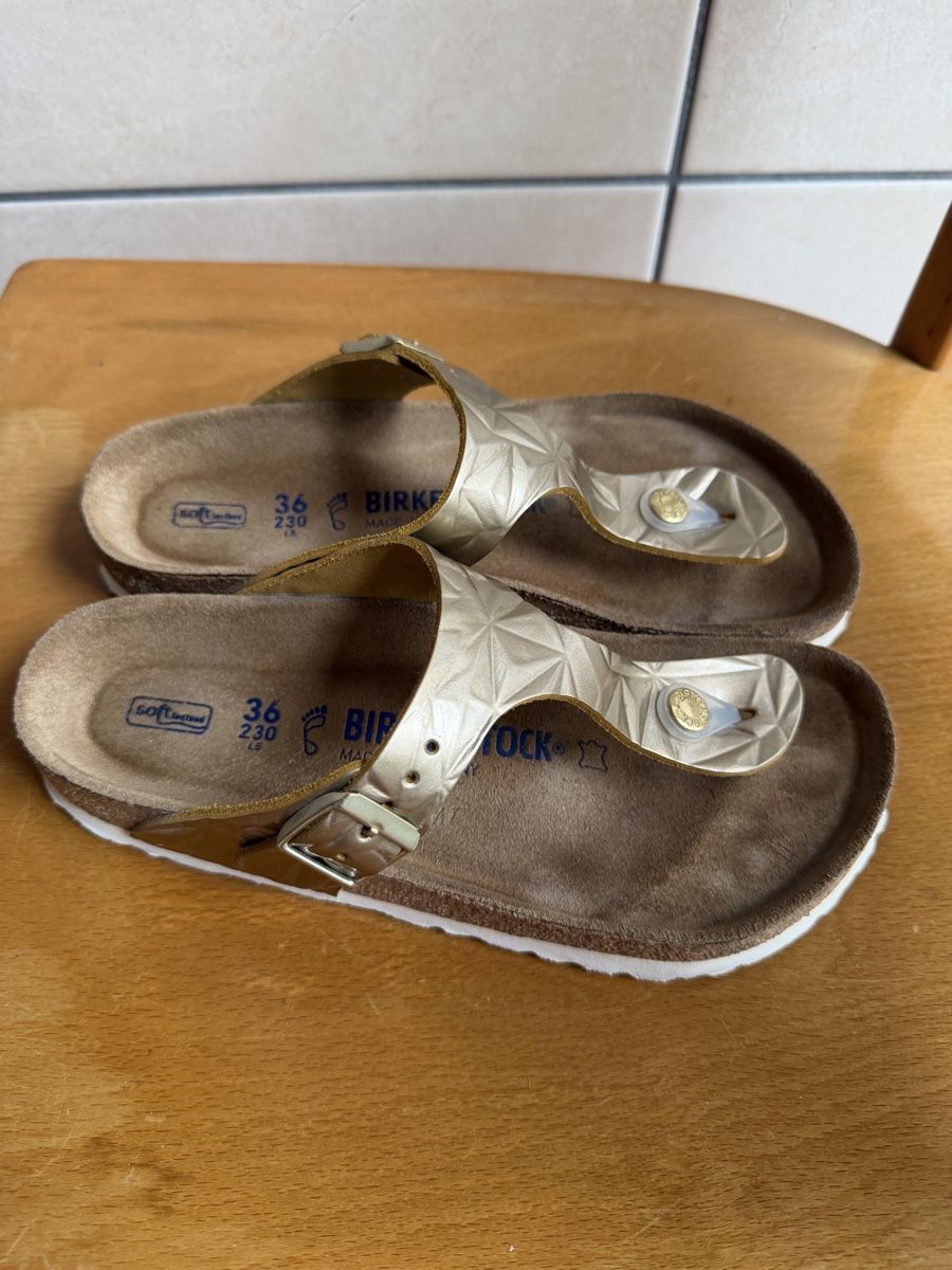 Birkenstock Scarpe da donna: Birkenstock Sandalen Grösse 36 Gold – Usato da Pfäffikon ZH venduto da J.R.1989 2