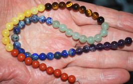 Stein Perlen Strang L-7980 – 7 Chakra Perlen 6mm 38cm