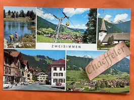 Ansichtskarte Zweisimmen von Gyger Adelboden gelaufen
