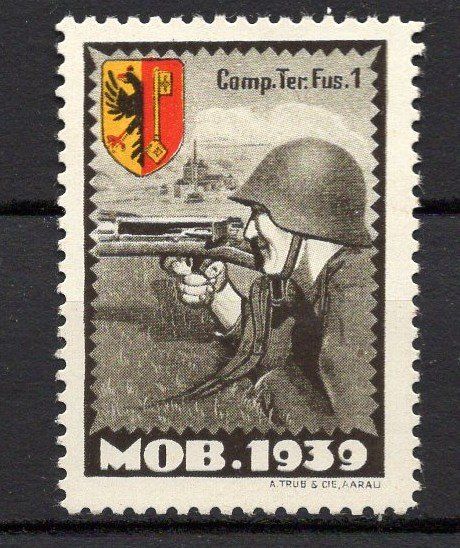 Autobahnvignetten: M118  /  Comp.Ter.Fus.1  Mob.1939 – Gebraucht aus Ste-Croix von MONT-TAGNAC