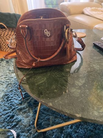 Sac à main Picard vintage en cuir marron, parfait automne ✨