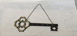 Schlüsselhalter zur Wandmontage, Metall, Schwarz/Gold