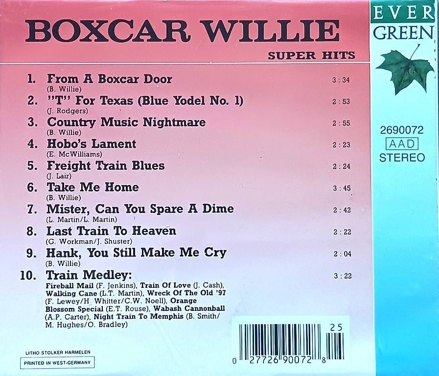 CD: 🎵 CD Boxcar Willie - Super Hits – Usato da Matzingen venduto da zingana 2