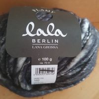 5 Kn. FLAMY Lana Grossa Fb. 102 - 6723002 grau-schwarz