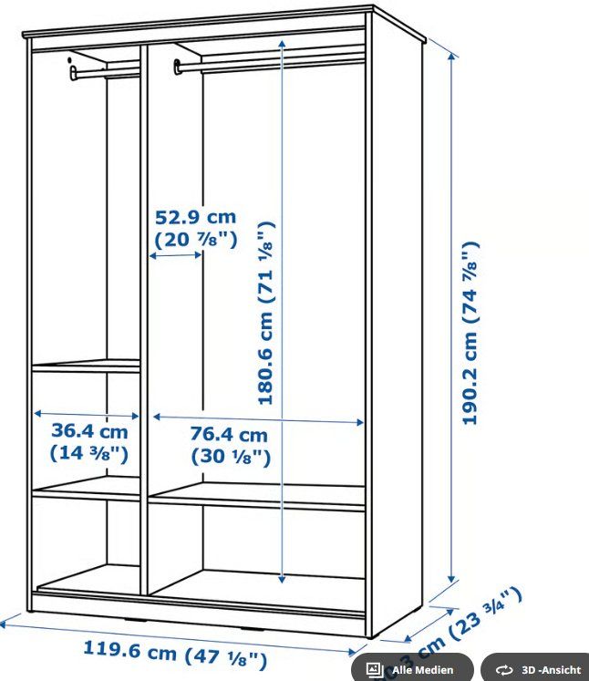 Ikea Schränke: SONGESAND Kleiderschrank, weiss – Gebraucht aus Diepoldsau von komando2 1