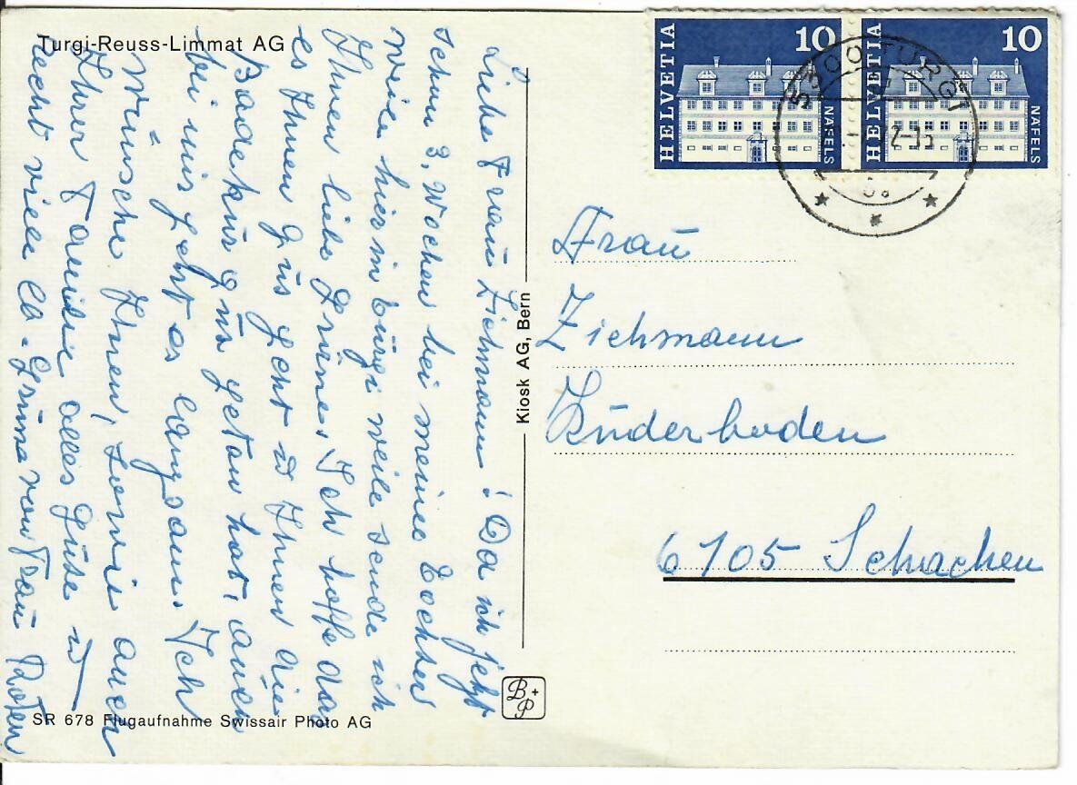 Cartoline postali: Turgi-Reuss-Limmat AG – Usato da Hochdorf venduto da Ziegel-16 1