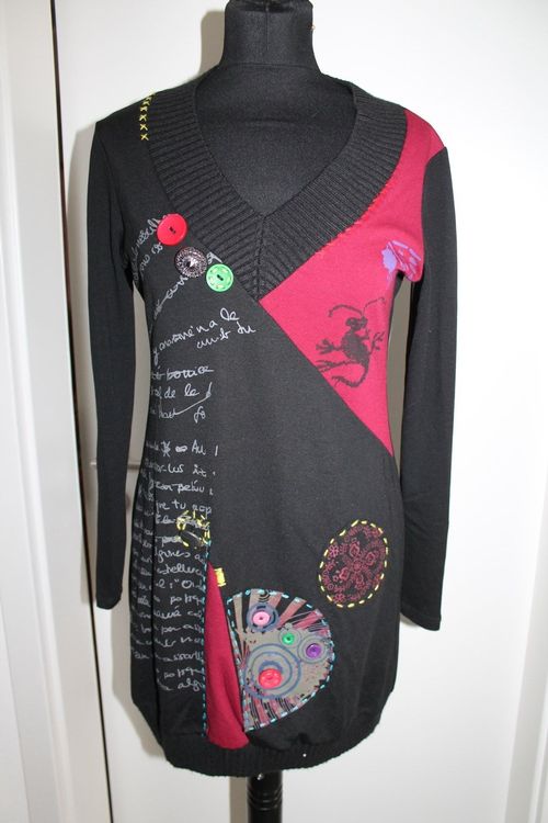 Tunique Desigual Femme Taille M – Imprimé Multicolore, Style Bohème Et Léger