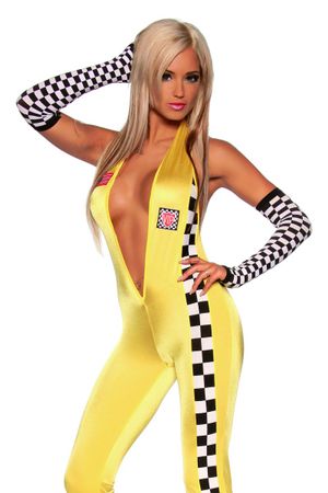 Sexy racing catsuit Grid Girl Fasnacht Kostüm Neu