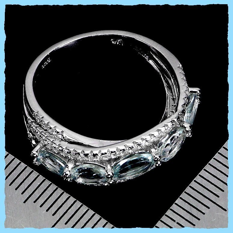 Anelli: ♛ Aquamarin 925 Silberring – Nuovo e nell'imballaggio originale da Oberglatt ZH venduto da Hot-Spot 2