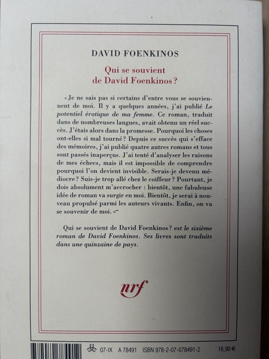 Libri: Lot 3 romans de David Foenkinos  – Usato da Crissier venduto da Nouchki76 2