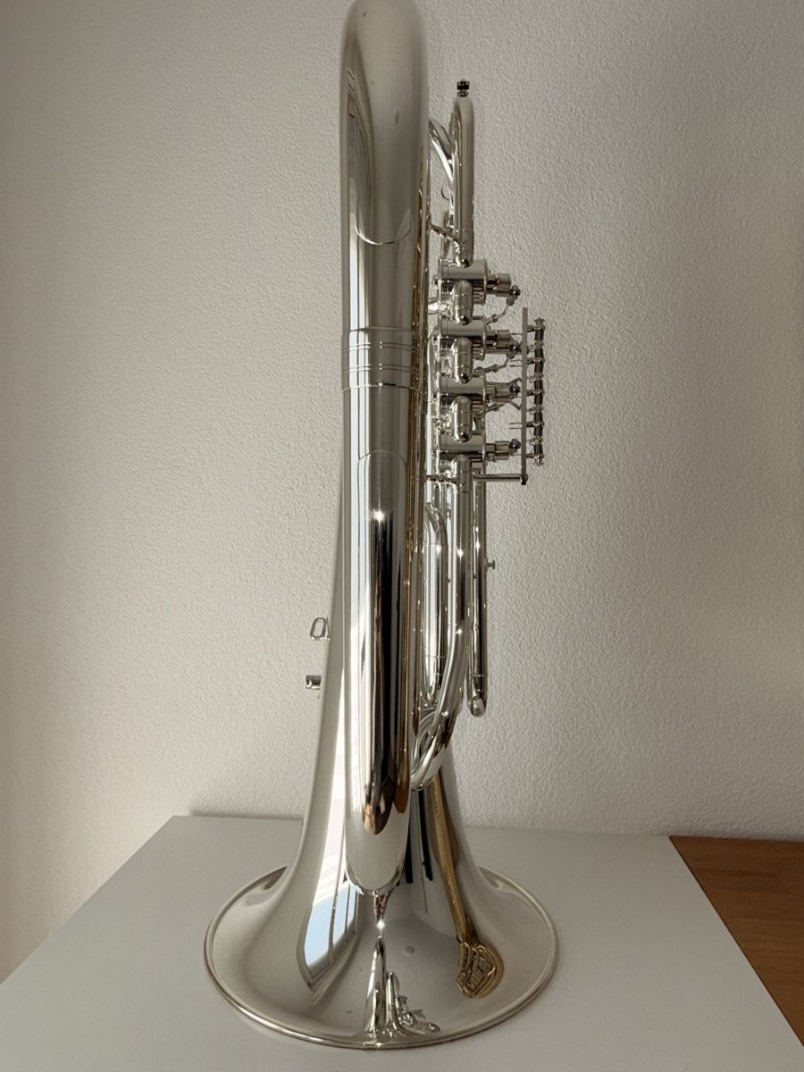 Besson Strumenti musicali: Tuba in B Besson BE186-0-2 versilbert  – Nuovo e nell'imballaggio originale da Grenchen venduto da Vegas45 1