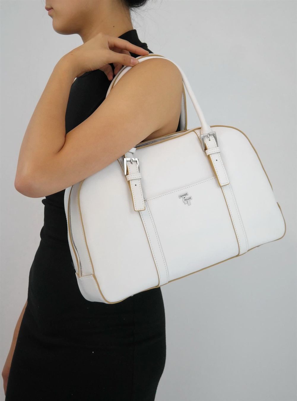 Valigie & Borse: Tasche Ledertasche/Echtes Leder/Laptoptasche/ weiss /NEU – Nuovo e nell'imballaggio originale da Wohlenschwil venduto da ABC-Vintage 7