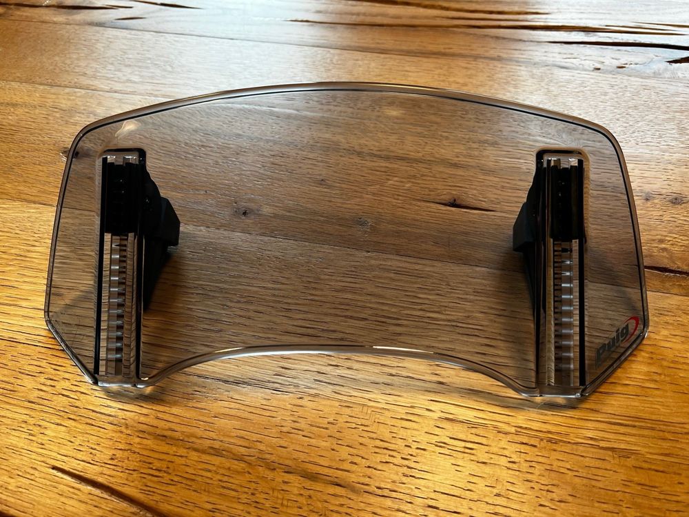 Puig 6992H Tourenschild Für Motorrad, Rauchgrau – Aus Schlagfestem Acryl, 3 Mm Stark