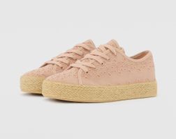 Sommer Canvas Espadrilles Gr. 45, Rosa, Neu mit Etikett