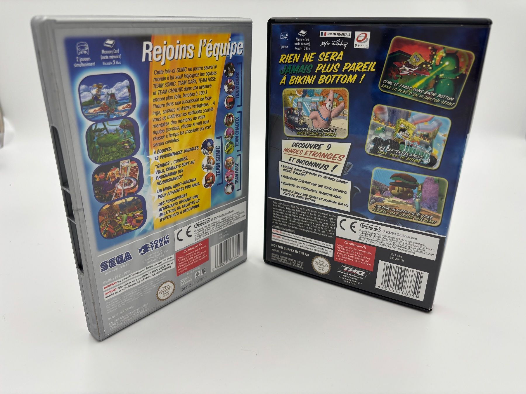 Lot de 2 jeux pour Nintendo Game Cube (Sonic, Bob l'éponge) (Gebraucht ...