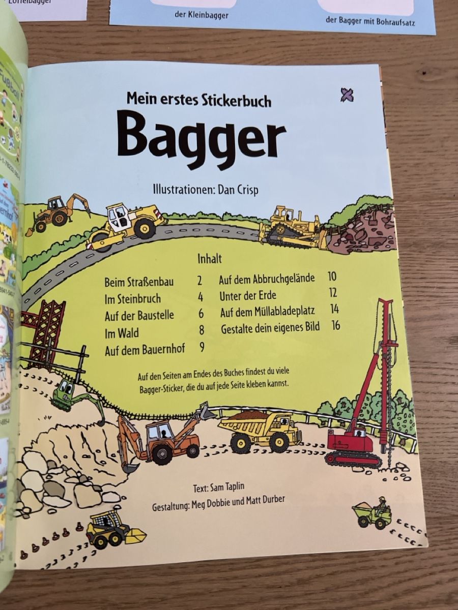 Bücher: Usborne: Mein erstes Stickerbuch Bagger mit Stickern! – Gebraucht aus Oensingen von katepe 2