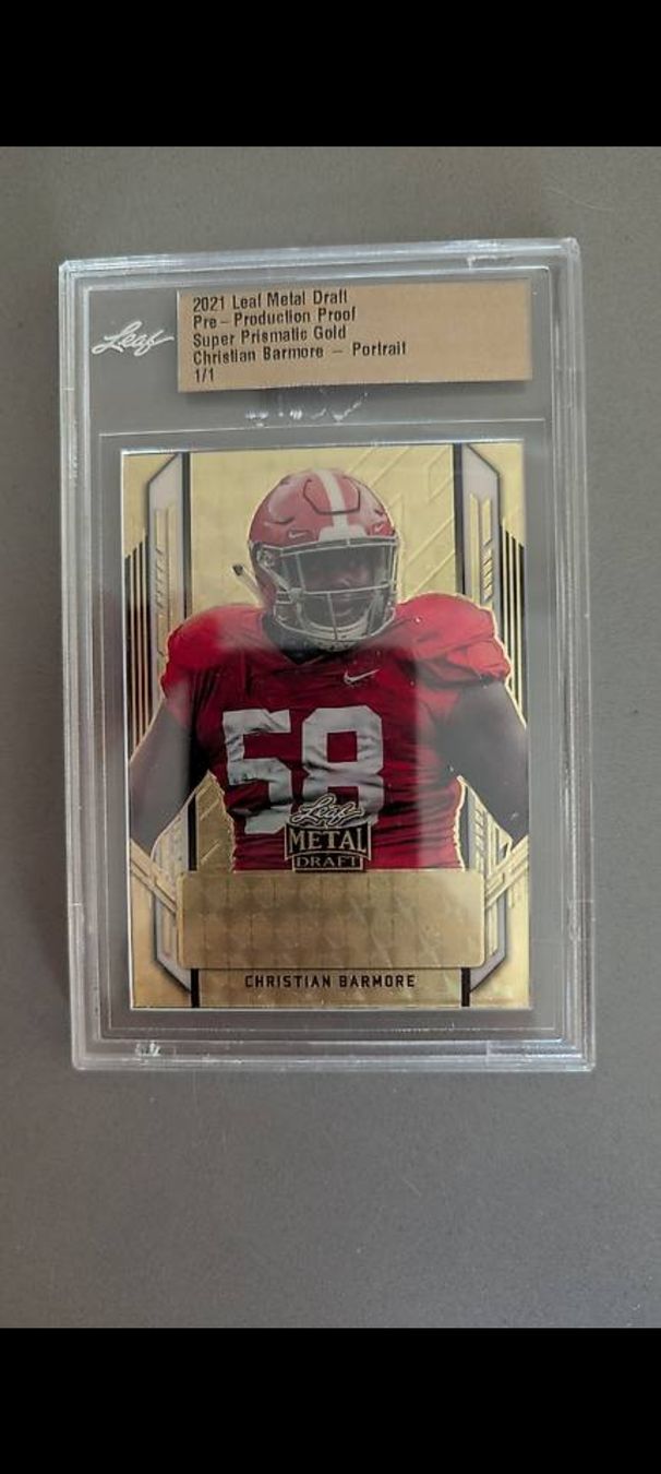 NFL Carte collezionabili: 2021 Leaf Metal Draft Christian Barmore 1/1 – Nuovo (secondo la descrizione) da Ruppoldsried venduto da levgeni91