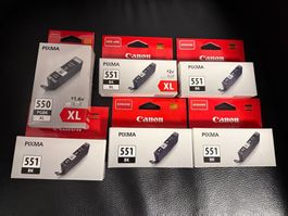 Canon Pixma Druckerpatronen 551 XL /550 XL