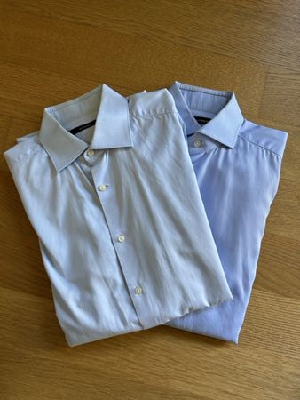 2 Herrenhemden Windsor hellblau Gr. 39 Shaped Fit