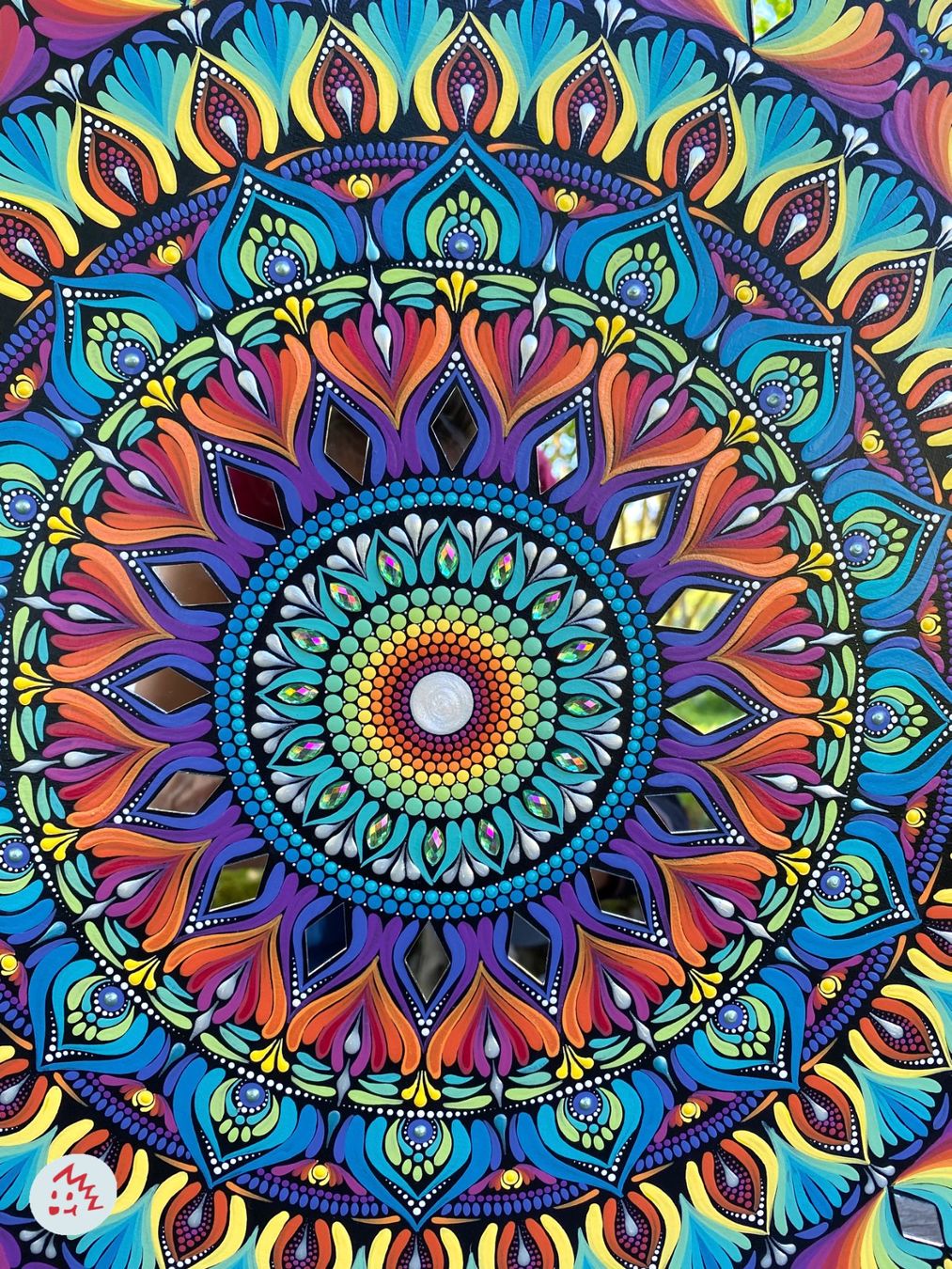 Dipinti: Mandala auf Holz, Mandala Bild, Gemälde, Geschenk, Kunst – Nuovo e nell'imballaggio originale da Fanas venduto da Omibia 3