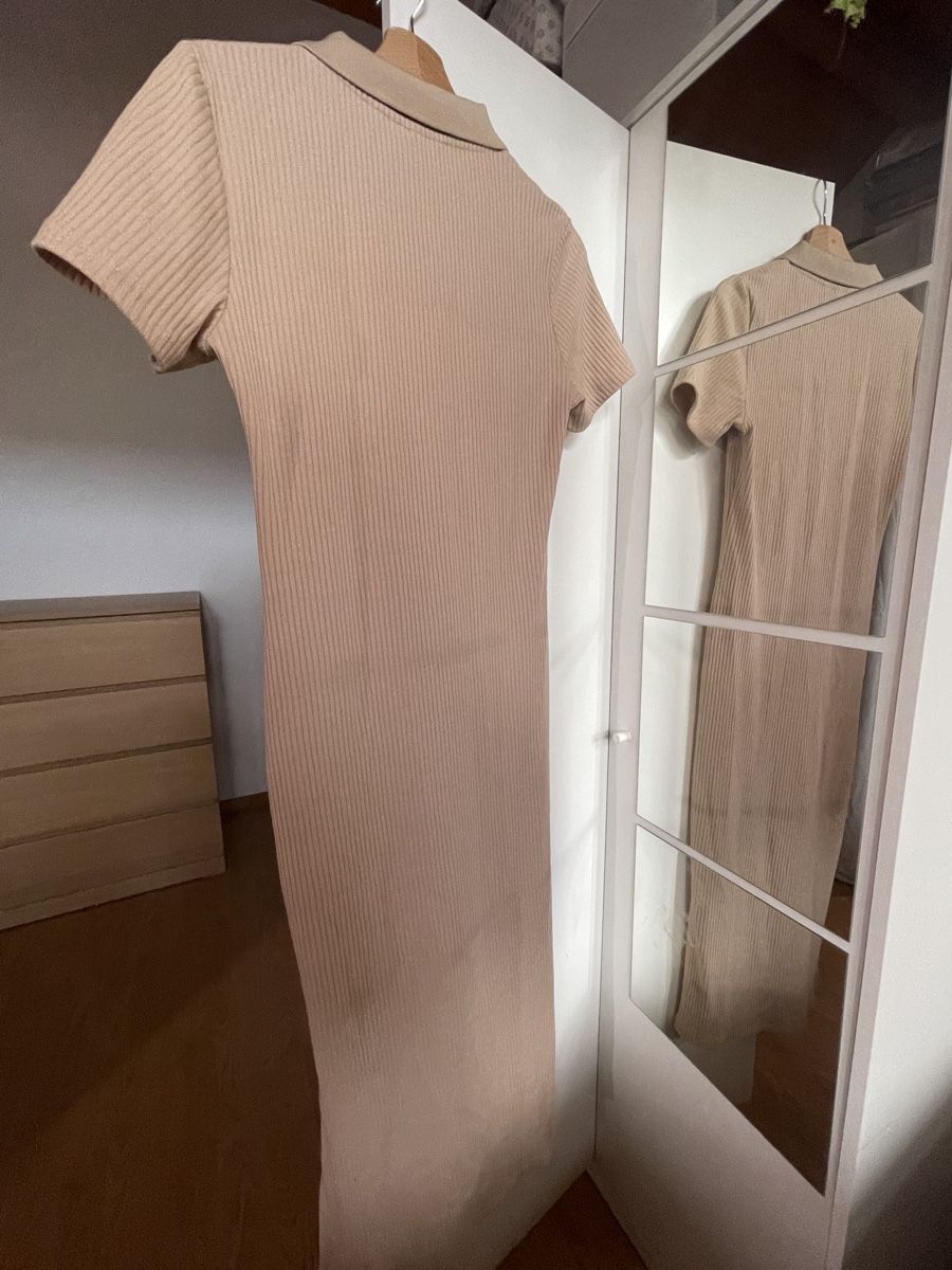 H&M Vestiti: Kleid H&M Gr. L, Beige, tailliert Stretch – Usato da Münsingen venduto da Secondhand89 2