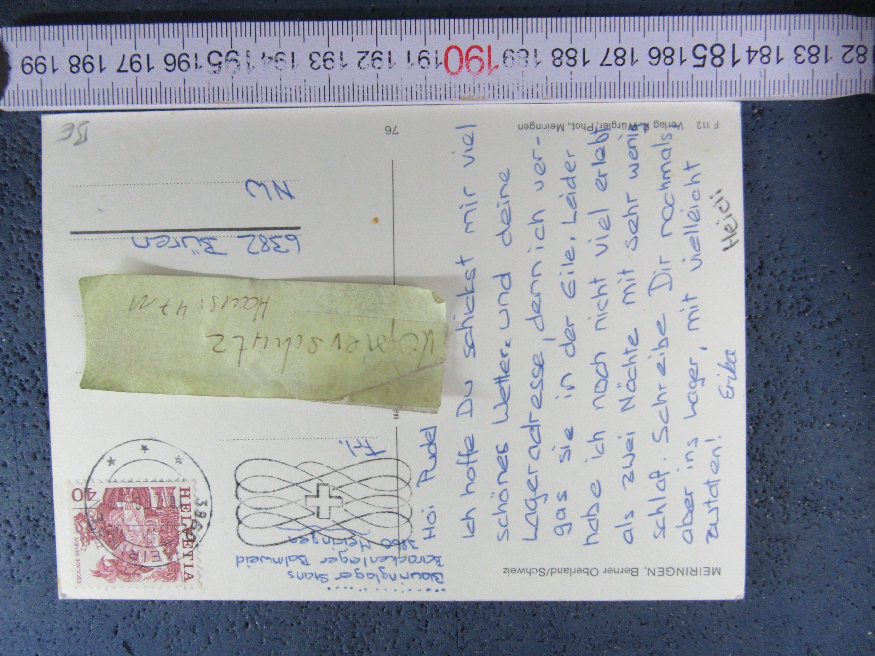 Cartoline postali: MEIRINGEN BEO AK – Usato da Ettingen venduto da Hausi4711 1