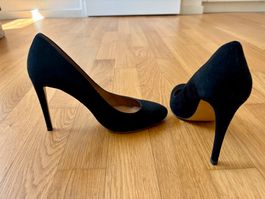 Elegante Pura Lopez Pumps schwarz aus Wildleder