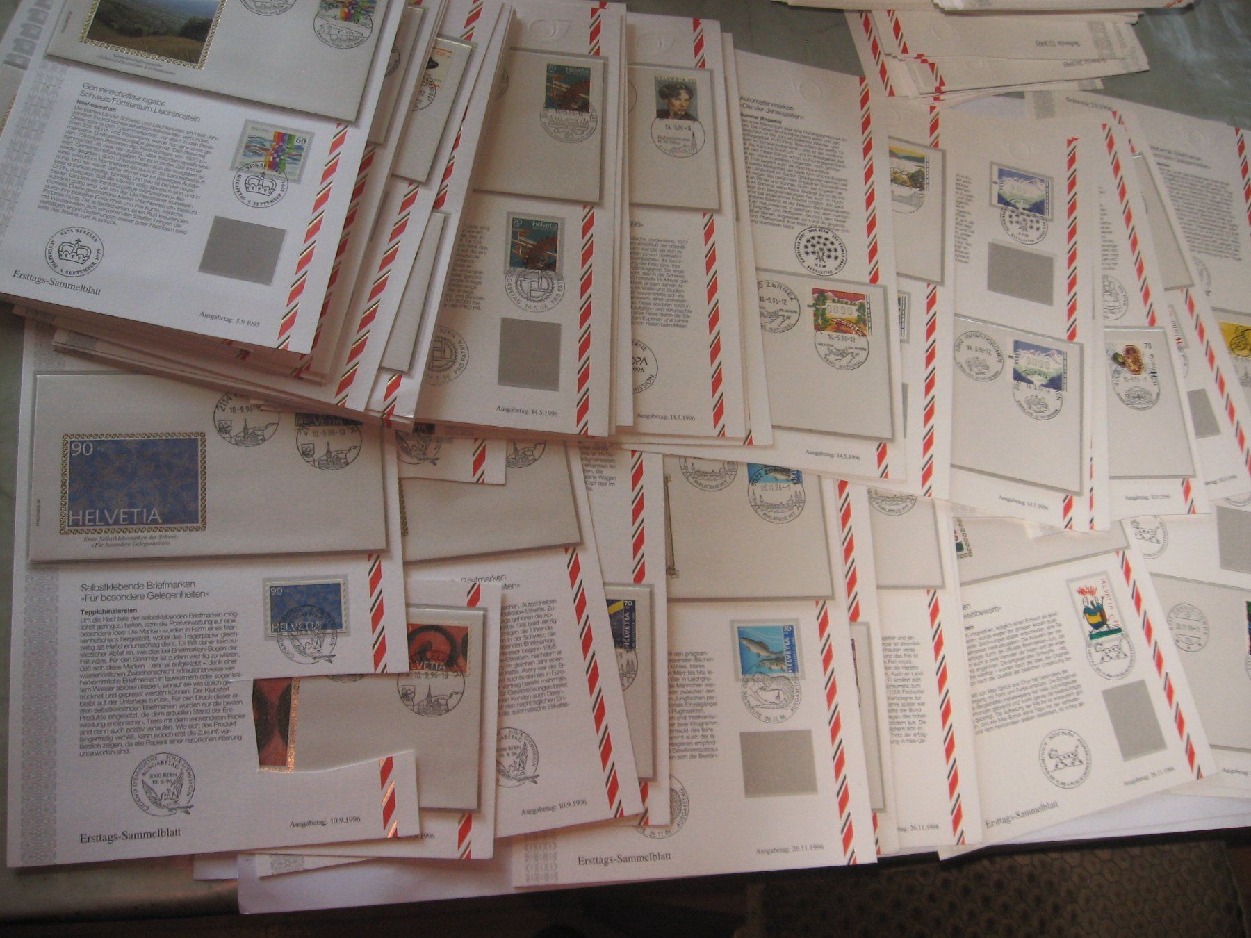 Tutti i francobolli: Schweizer Briefmarkensammlung 1982 bis 1996 doppelt – Usato da Nürensdorf venduto da Misterq 2