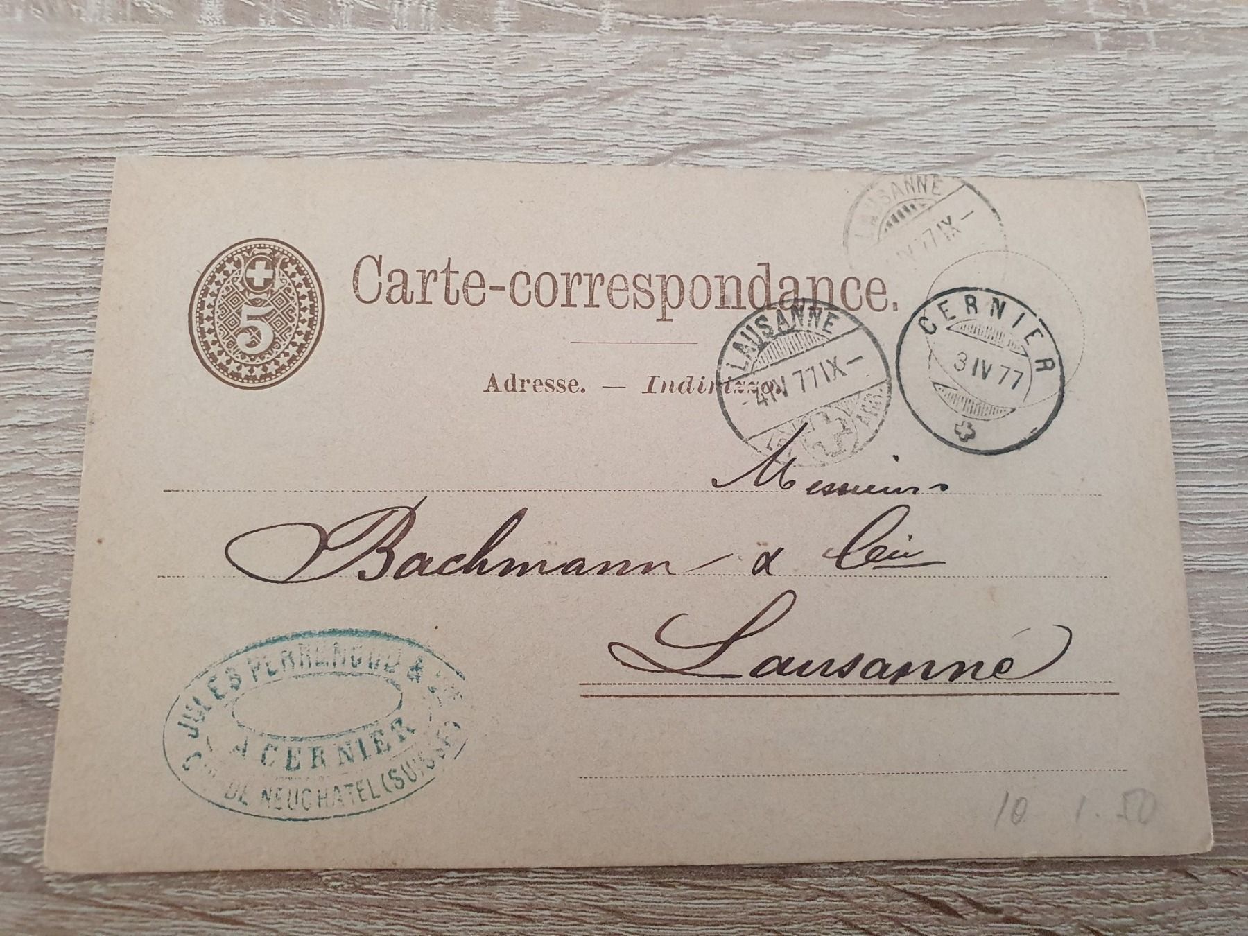 Tutti i francobolli: Carte Correspondance Lausanne – Usato da Balgach venduto da SIMEON27