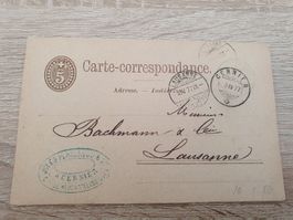 Carte Correspondance Lausanne