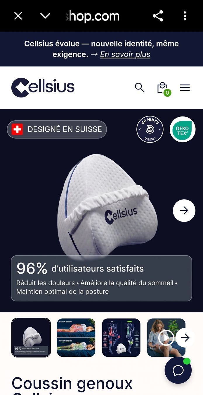 Kissen: Coussin genoux Celsius. – Gebraucht aus Estavayer-Le-Lac von zazadavidson