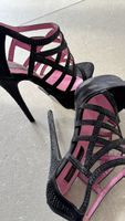 Vintage High Heels, schwarz/pink Gr.38